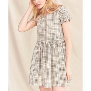 plaid babydoll dress